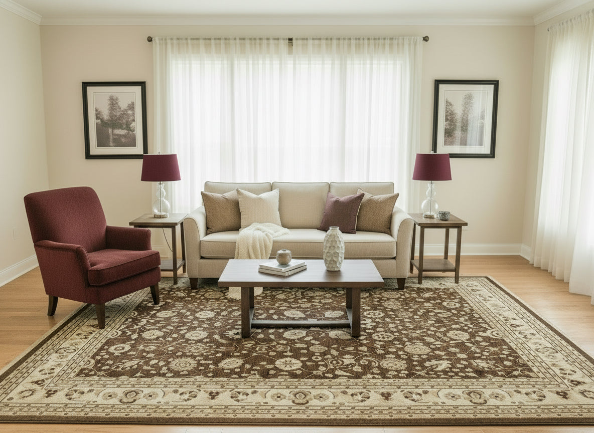 9'3"x12' Hand-Knotted 100% Wool Pile Agra Design Carpet - Area Rug