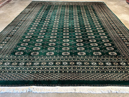 8'x10' Hand-Knotted 100% Wool Pile Bokhara Rug