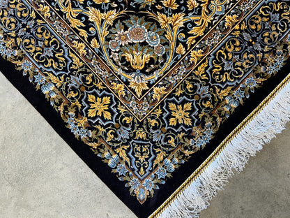 3'4"x5'2" Exquisite Extra-Fine Hand-Knotted 100% Silk Qume Area Rug