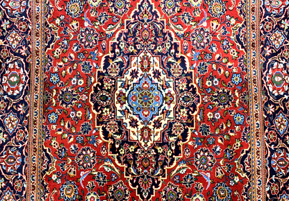 4'6" x 7'6'' Very Fine Lamb Wool Hand-Knotted 100% Wool Carpet - Kashane Rug