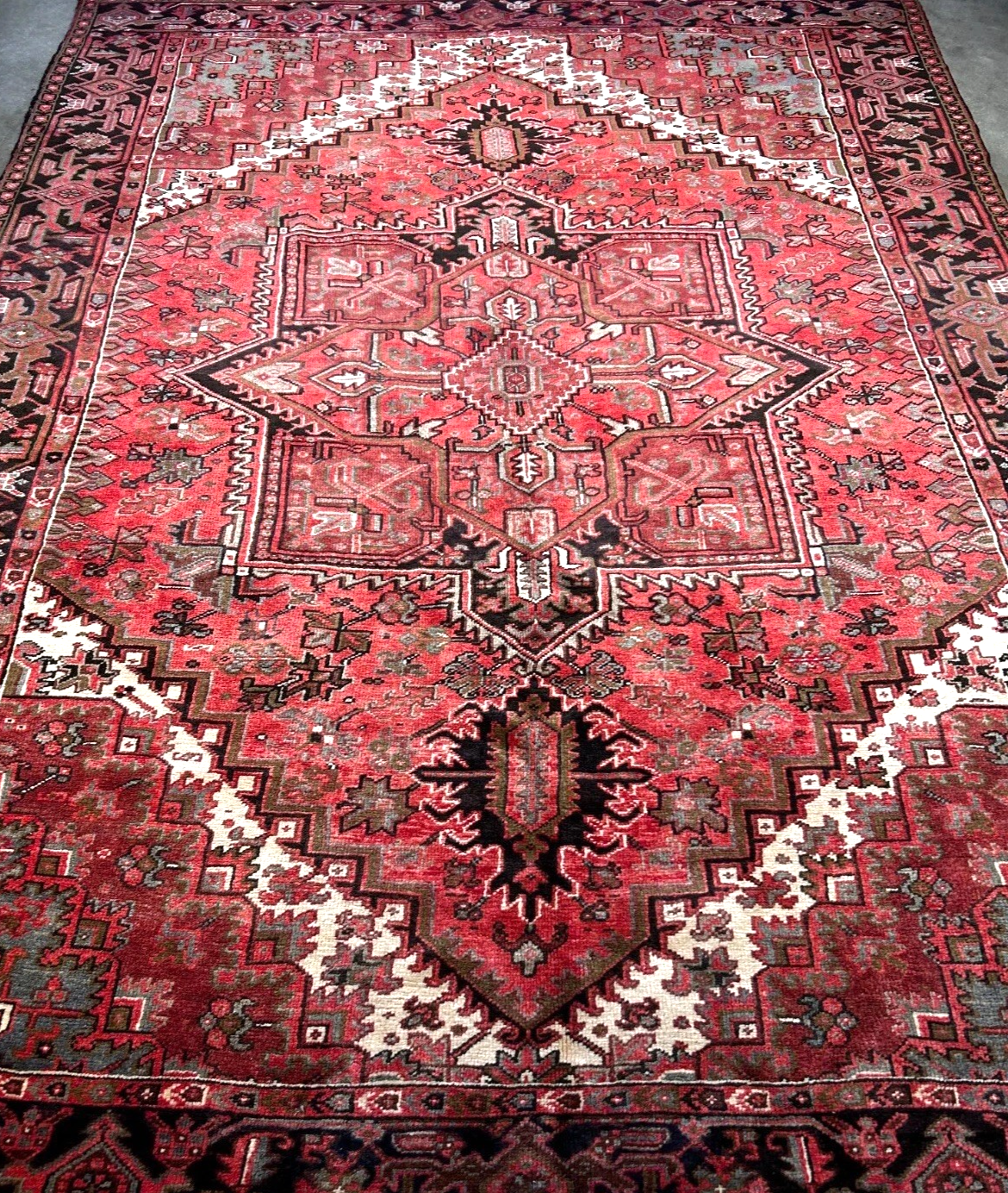 8'3" x 11'0" Hand-Knotted 100% Wool Pile Herize Area Rug - Area Carpet