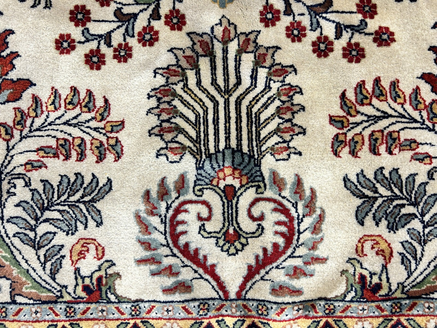 8'8"x11'8" Hand-Knotted 100% Lamb Wool Sarouke Design Carpet - Area Rug