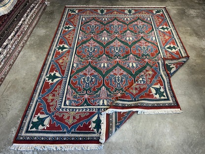 9'x12' Hand-Knotted 100%  Wool Pile All-Over Area Rug