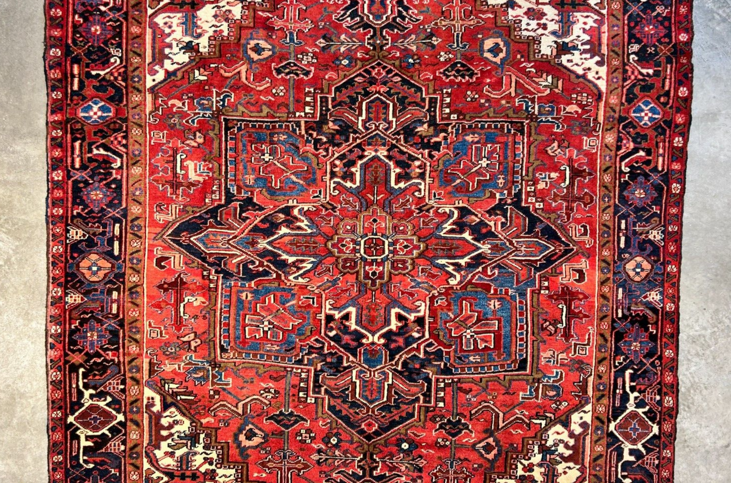 8'3"x11'4" Hand-Knotted 100% Wool Pile Herize Rug