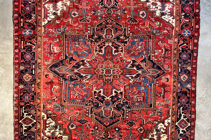 8'3"x11'4" Hand-Knotted 100% Wool Pile Herize Rug