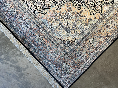 9'x12'6" Hand-Knotted 100%  Kashmiri Silk Pile Area Rug