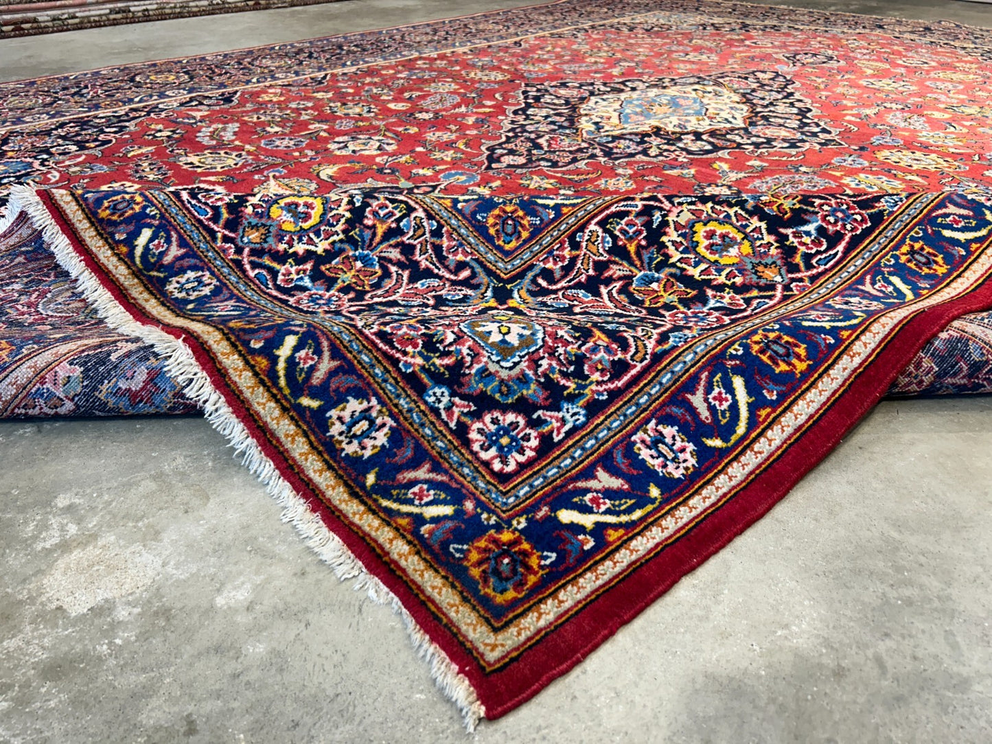 8'11"x12'4" Hand-Knotted 100% Wool Pile Kashane Rug