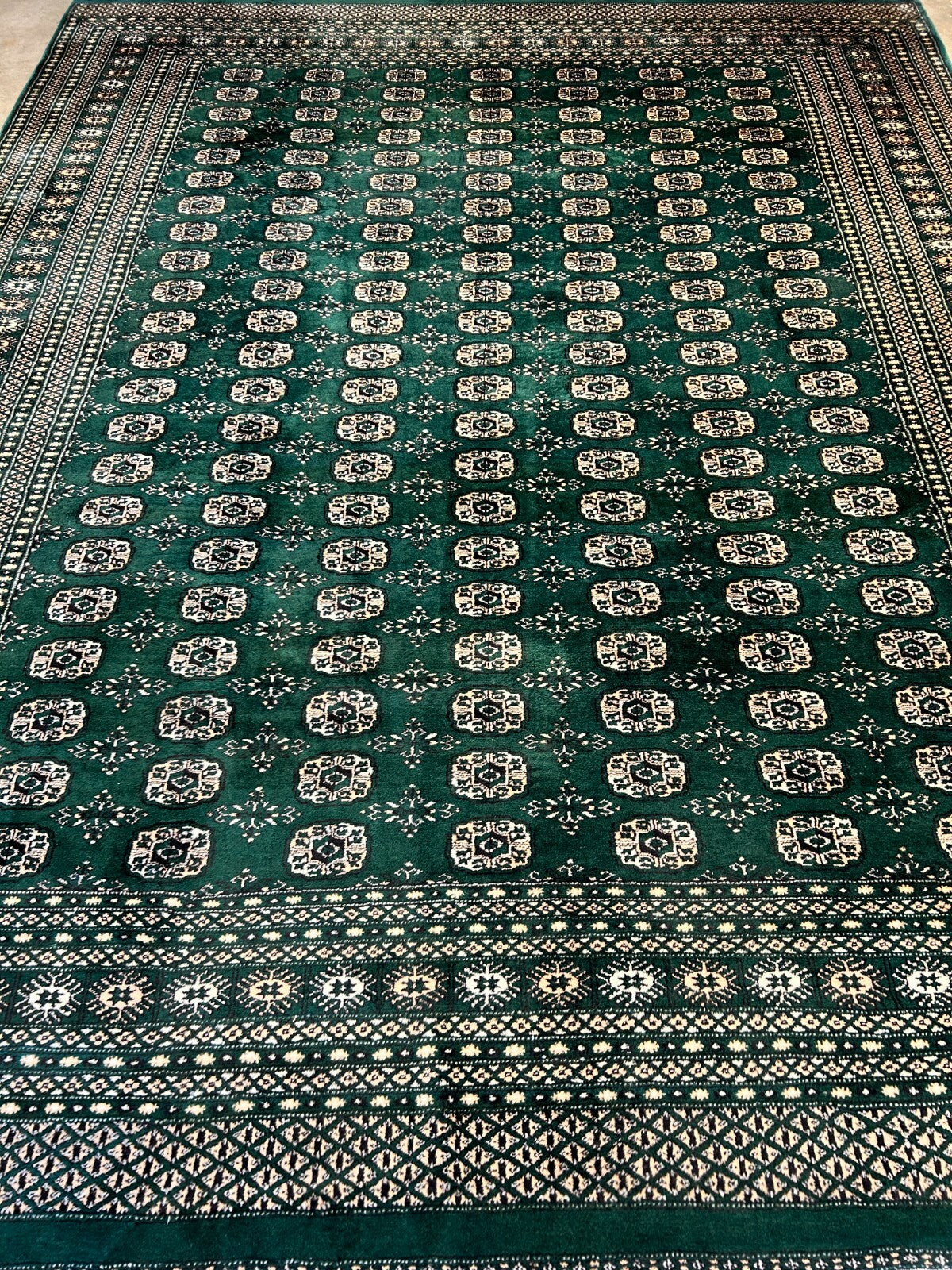 8'x10' Hand-Knotted 100% Wool Pile Bokhara Rug