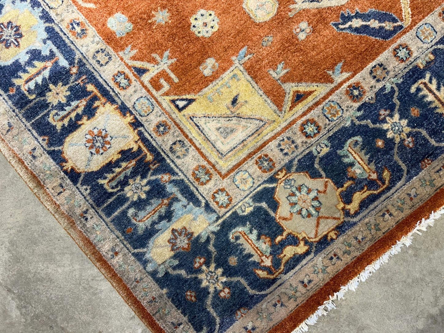9'2"x11'11" Hand-Knotted 100%  Wool Pile IndoSerapi Rug