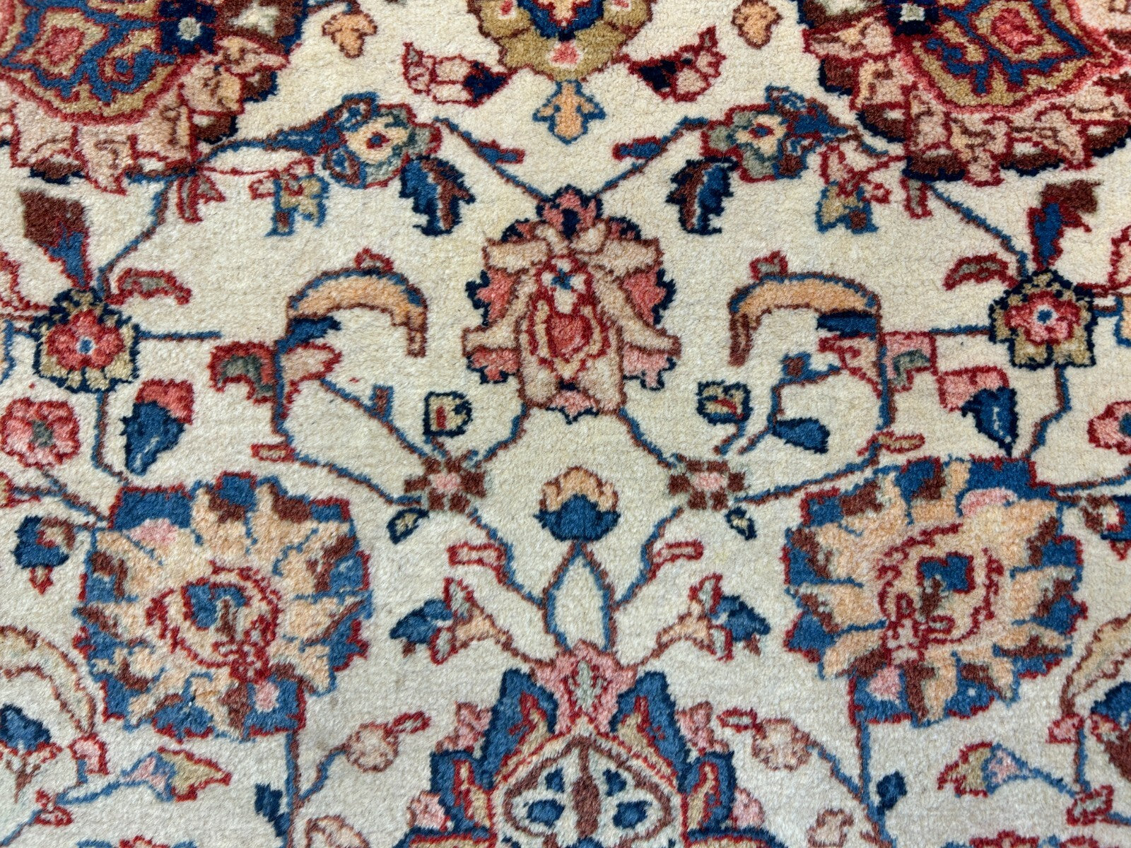 7'x11'10" Antique Hand-Knotted Wool Oriental Kermane Rug - Area Carpet