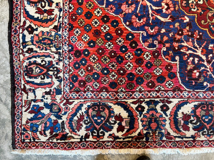 8'4"x11'6" Hand-Knotted 100% Wool Pile Bakhtiarie Rug