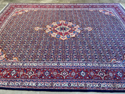 8'11"x11'8" Hand-Knotted 100% Wool Pile Bidjar Rug