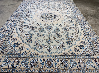 3'3"x4'9'' Hand-Knotted Very Fine Silk & Wool Naine Area Rug