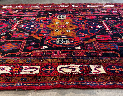 5'7" x 10'6" Hand-Knotted 100% Wool Pile Nahavande Area Rug - Carpet
