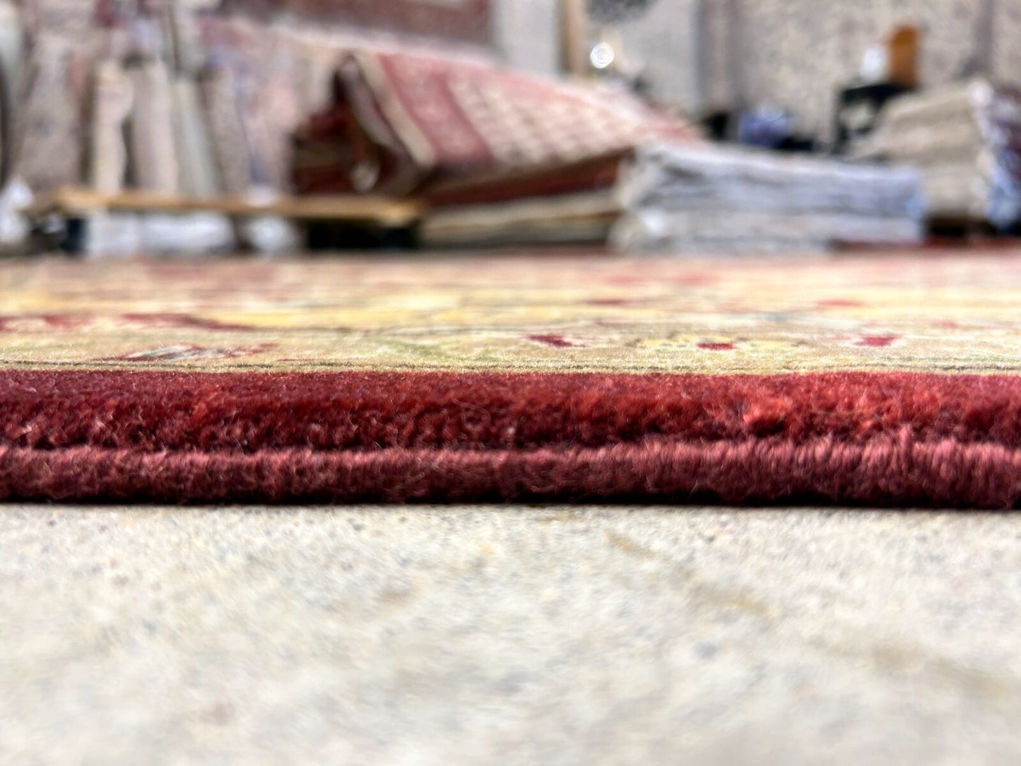 7'x10' Hand-Knotted 100% Wool Pile Agra Carpet - Area Rug