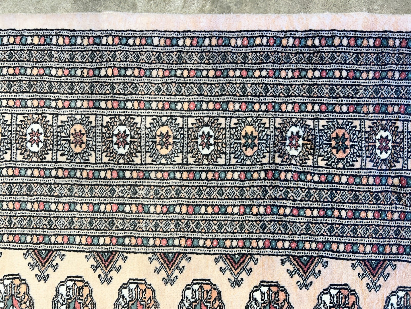 9'3"x12'6" Hand-Knotted 100% Wool Pile Bokhara Rug