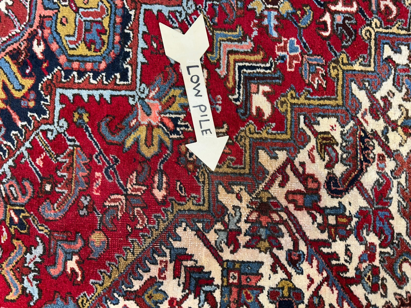 8'2"x10'8" Vintage Hand-Knotted 100% Wool Pile Herize Area Rug - Carpet