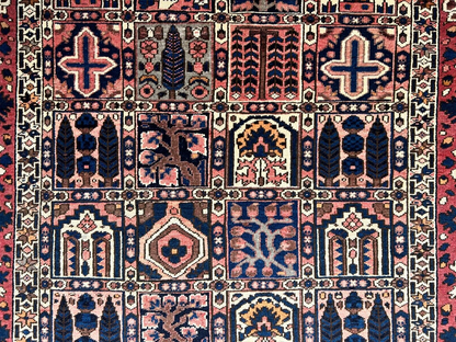 6'5"x9'8" Hand-Knotted 100% Lamb Wool Bakhtiarie Carpet - Area Rug