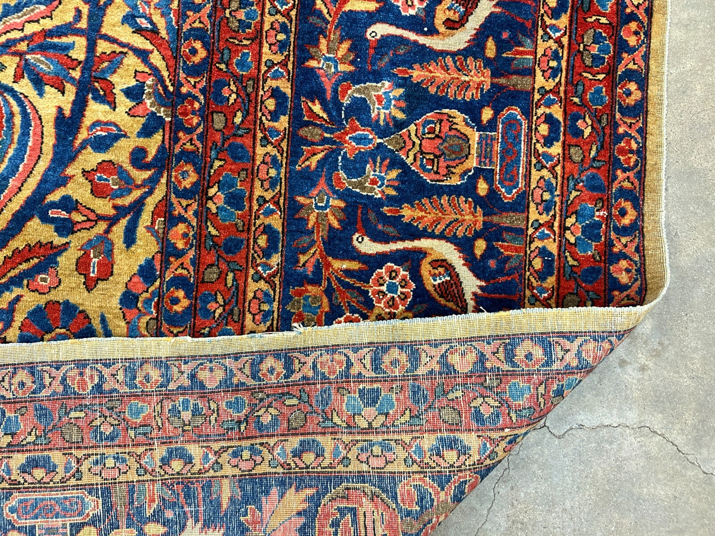 8'8"x11'9" Collector Antique 100% Wool Pile Sarouke Rug