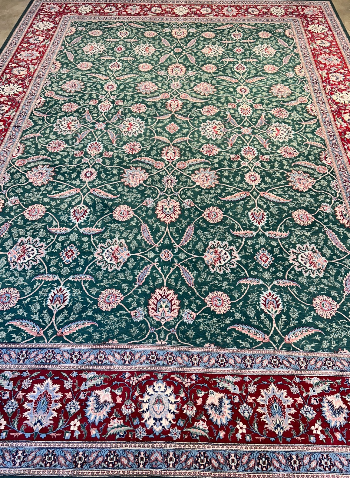 9'2"x12'8" Hand-Knotted 100% Wool Pile Oriental Rug