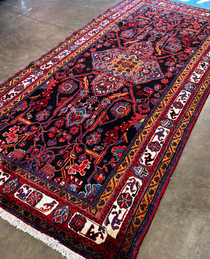 5'0" x 10'3'' Hand-Knotted 100% Lamb Wool Pile Nahavande Area Rug