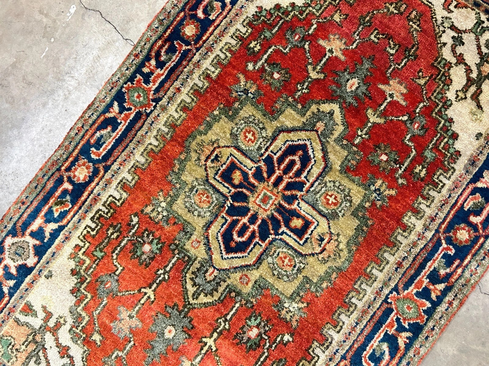 3'x5' Hand-Knotted 100% Wool Pile IndoSerapi Rug