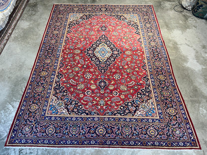 8'11"x12'4" Hand-Knotted 100% Wool Pile Kashane Rug