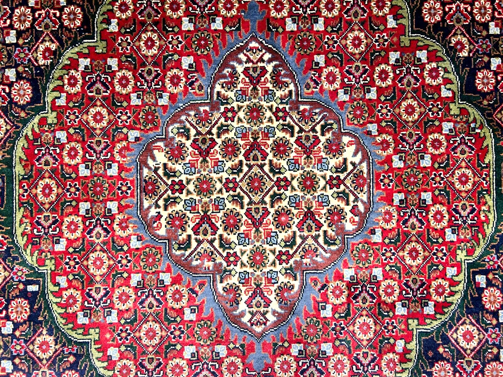 6'7"x9'4" Hand-Knotted 100% Wool Pile Tabrize Fishe Design Carpet - Area Rug