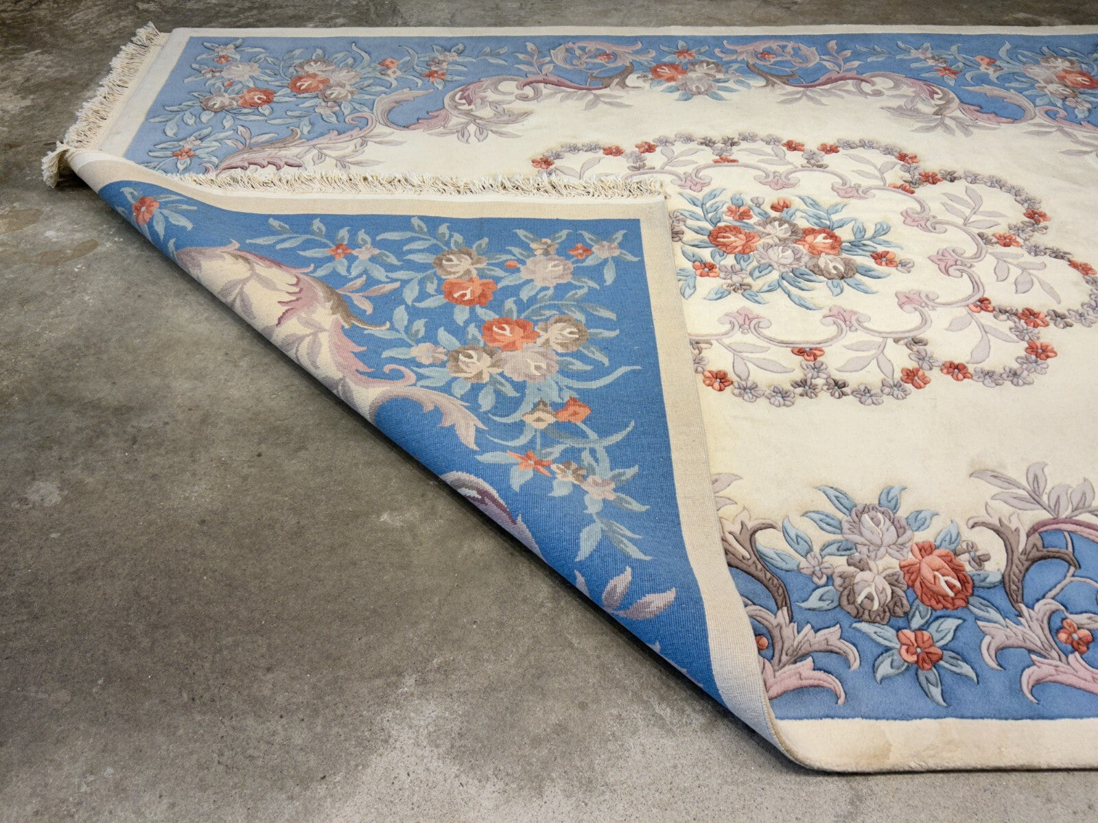 8'2" x 11'2" Hand-Knotted 100% Wool Carpet - Chinese Aubusson Area Rug
