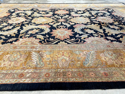 9' x 12' Hand-Knotted 100% Wool Carpet - Indian Agra Area Rug