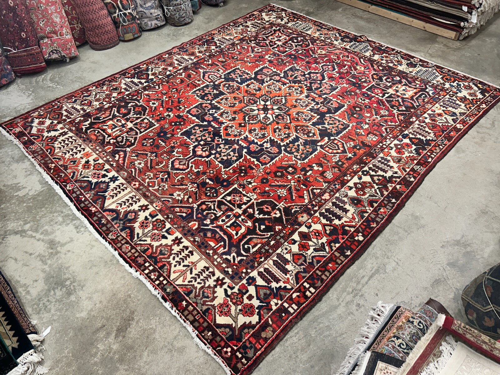 10'3"x12'2" Hand-Knotted 100% Wool Pile Bakhtiarie Rug