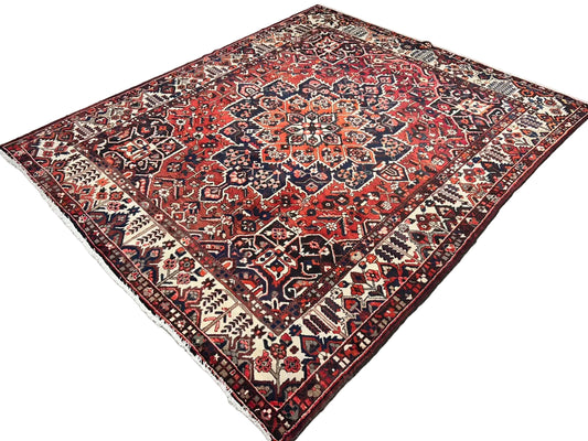 10'3"x12'2" Hand-Knotted 100% Wool Pile Bakhtiarie Rug