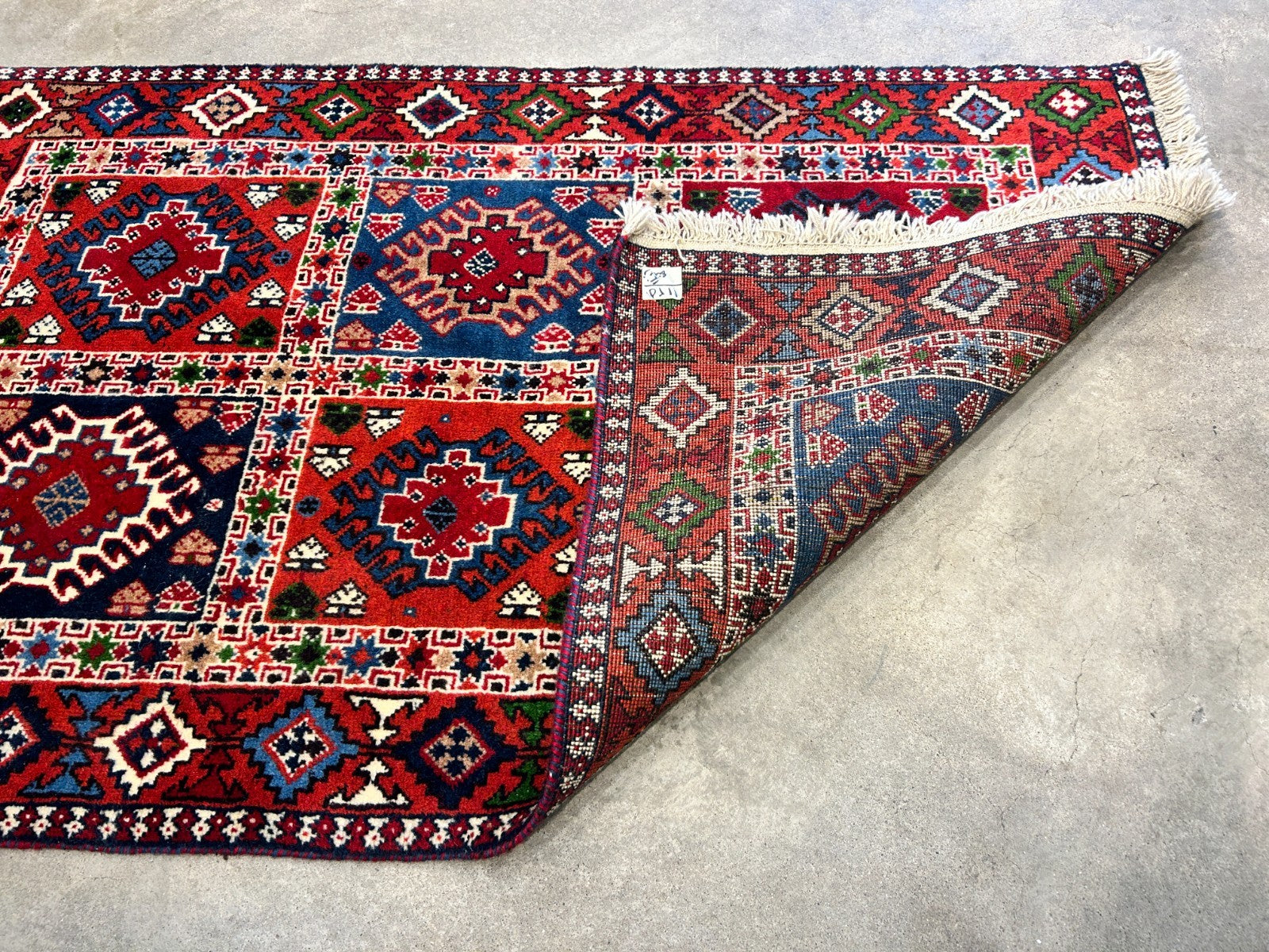 2'7"x4'2" Hand-Knotted 100% Wool Pile Yalamehe Rug
