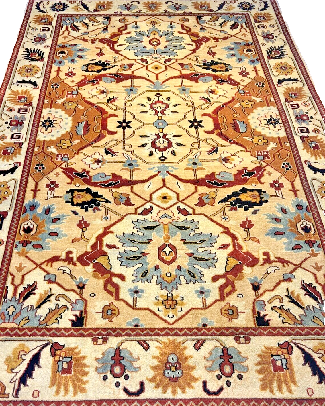 Hand-Knotted IndoHeriz Rug - 6’2”x9’