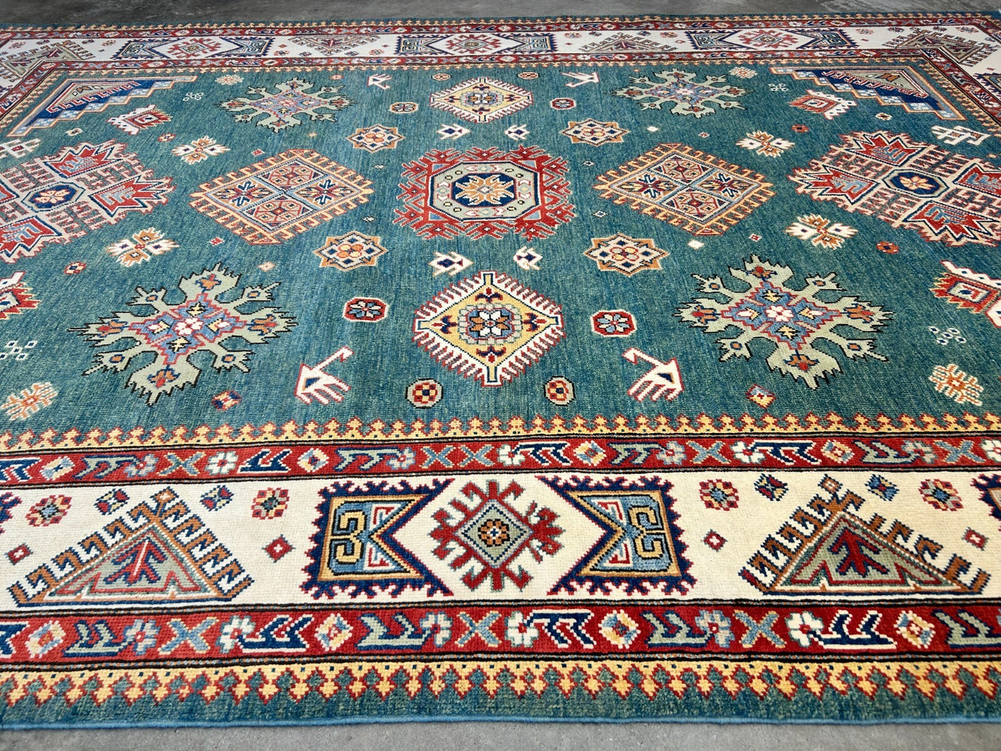 7'x10' Hand-Knotted 100% Wool Carpet - Fine Kazak Area Rug