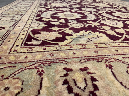 4'0"x6'2" Hand-Knotted 100% Wool Indian Area Rug