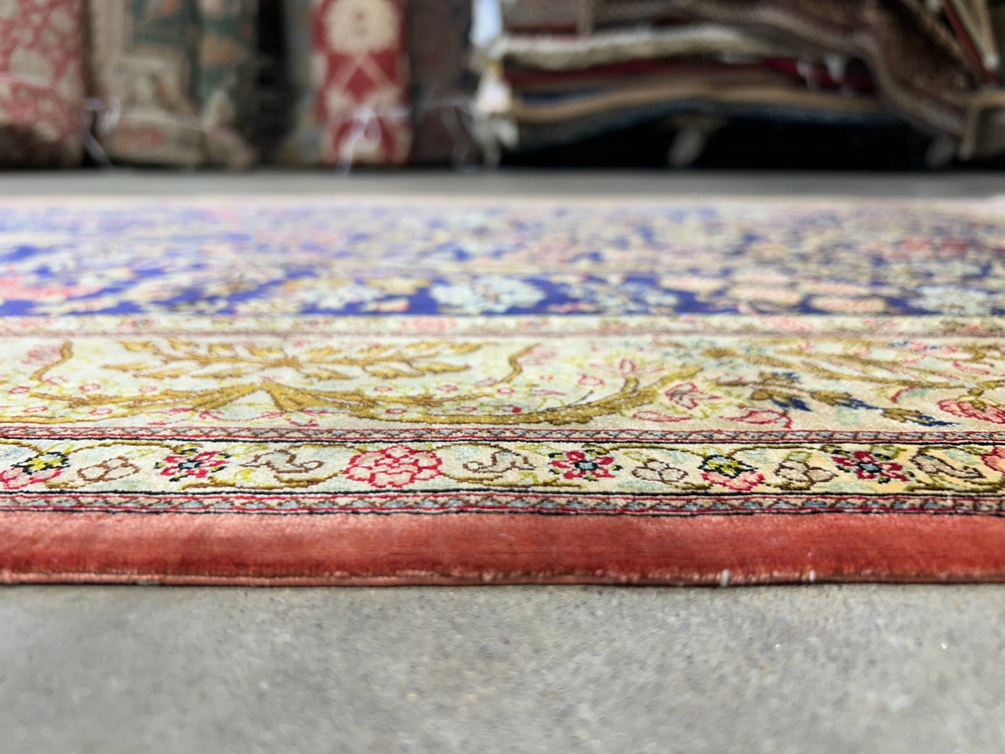 3'3"x4'11" Exquisite Extra-Fine Hand-Knotted 100% Silk Tree of Life Area Rug