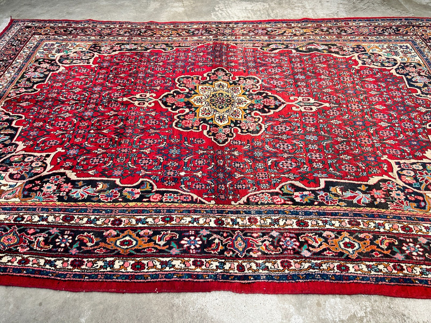 6'7"x10'6" Hand-Knotted 100% Wool Pile Bidjare Carpet - Area Rug