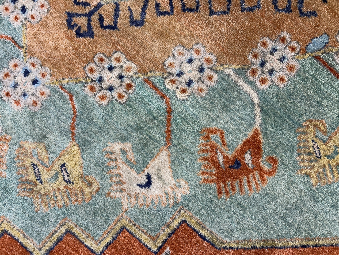 9'2"x11'11" Hand-Knotted 100%  Wool Pile IndoSerapi Rug