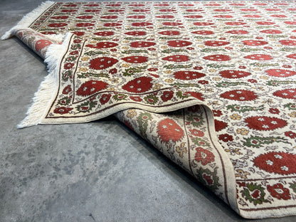 6'1"x9'2" Hand-Knotted 100% Wool Pile Turkish Carpet - Area Rug