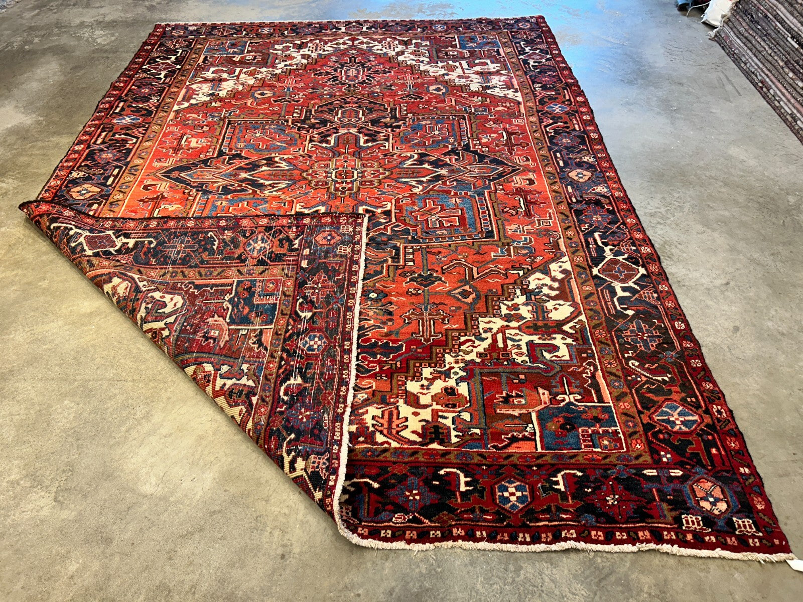 8'3"x11'4" Hand-Knotted 100% Wool Pile Herize Rug