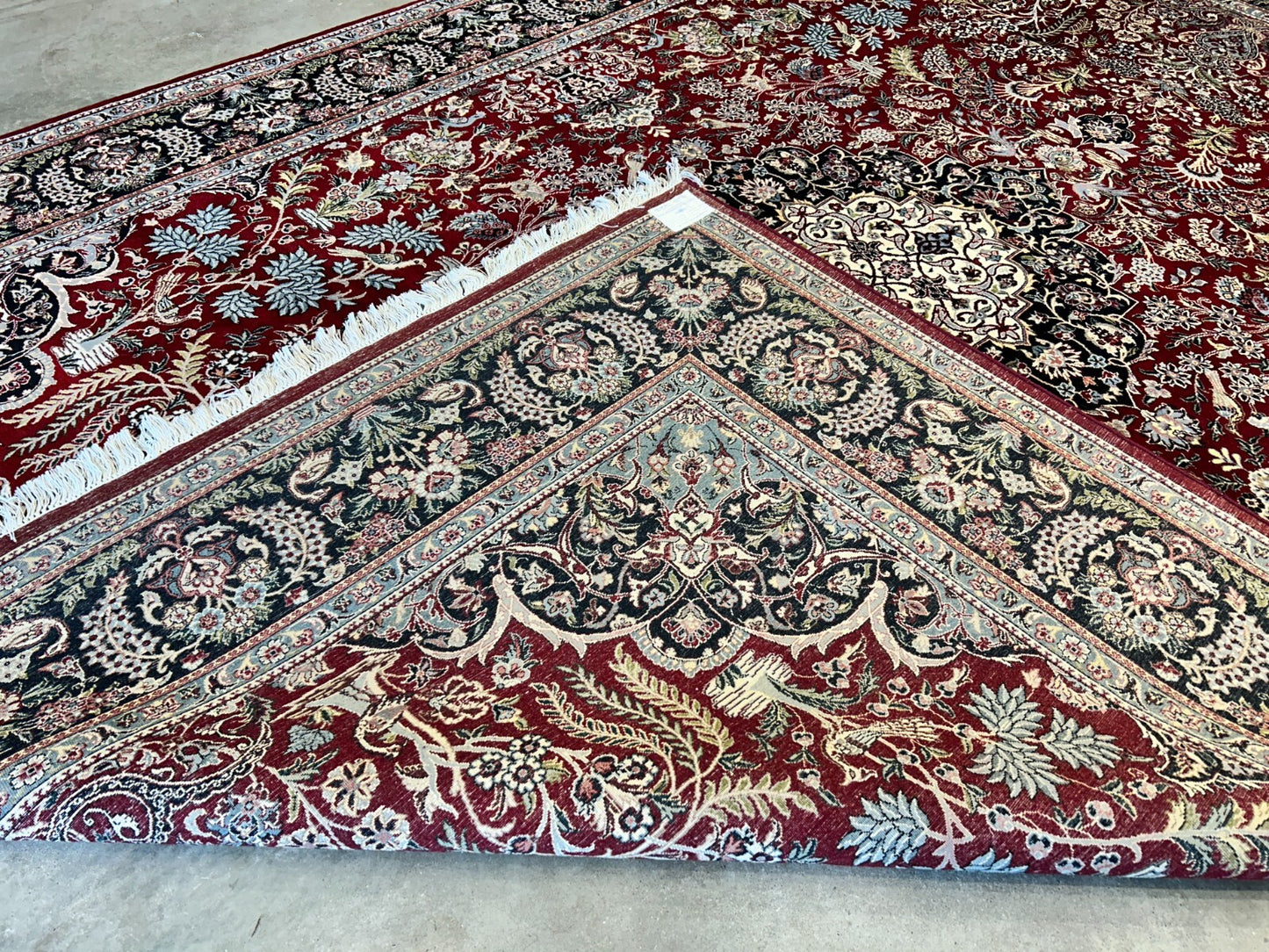 9'1"x12'4" Hand-Knotted 100% Wool Pile Oriental Rug