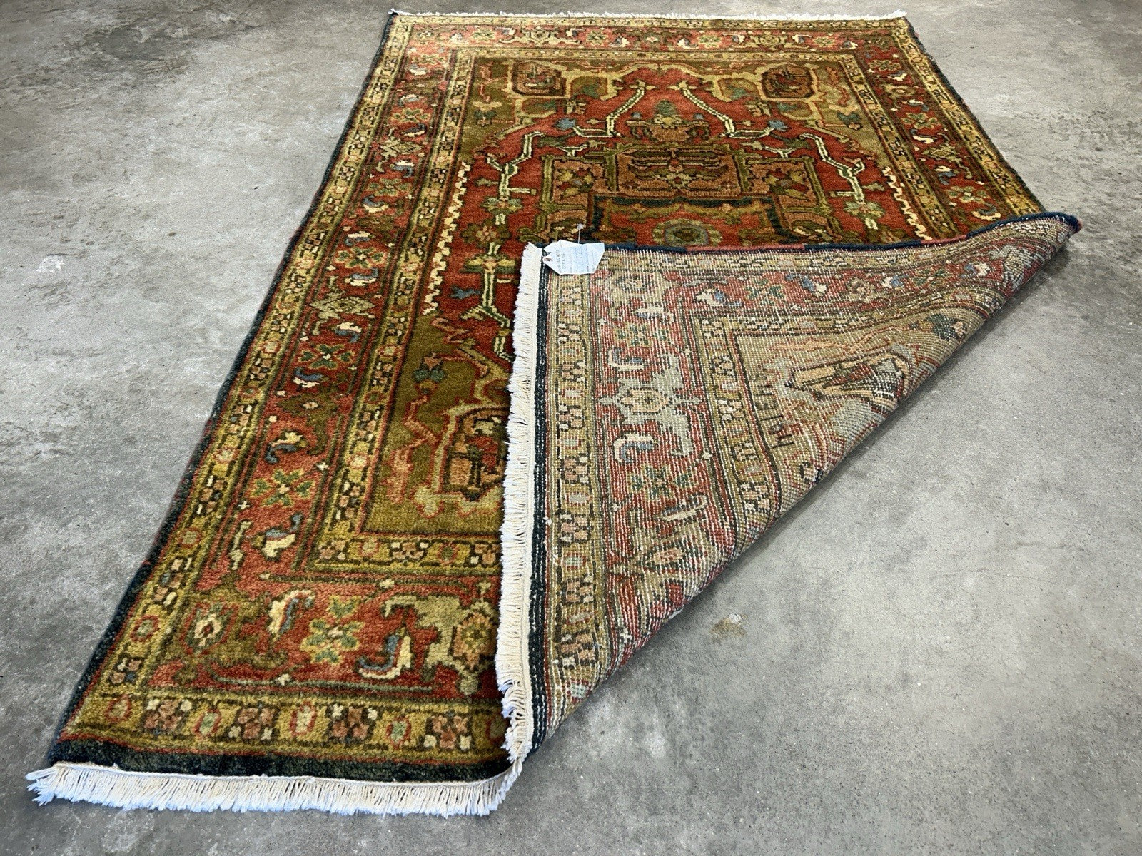4’1”x6’1” Hand-Knotted 100% Wool Indoserapi Area Rug - Carpet