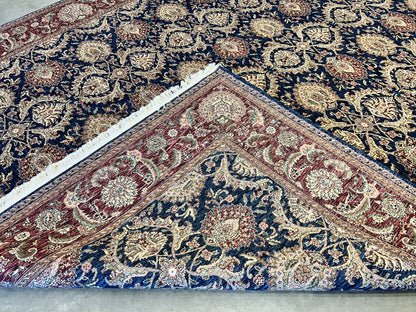 9'x12'2" Hand-Knotted 100% Wool Pile Oriental Rug