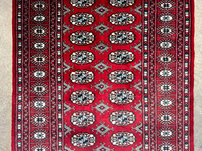3'x5' Hand-Knotted 100% Wool Pile Bokhara Rug