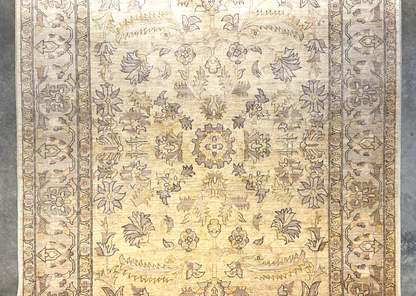 6'6"x9'6" Hand-Knotted 100% Wool Pile Afghan Carpet - Area Rug