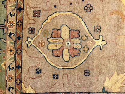 9'x12' Hand-Knotted 100% Wool Pile Hamadane Design Carpet - Area Rug