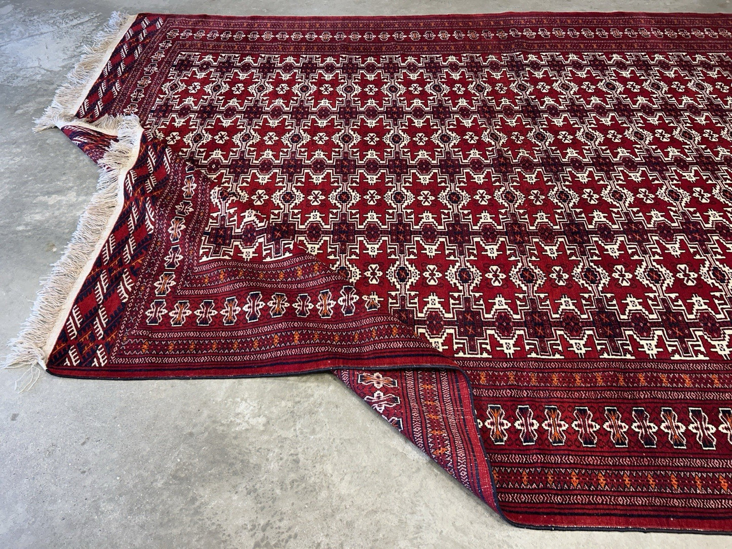 7’7”x10’ Hand-Knotted 100% Wool Pile Bokhara Area Rug - Carpet