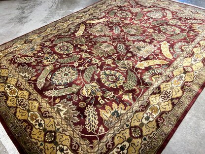 7'x10' Hand-Knotted 100% Wool Pile Agra Carpet - Area Rug
