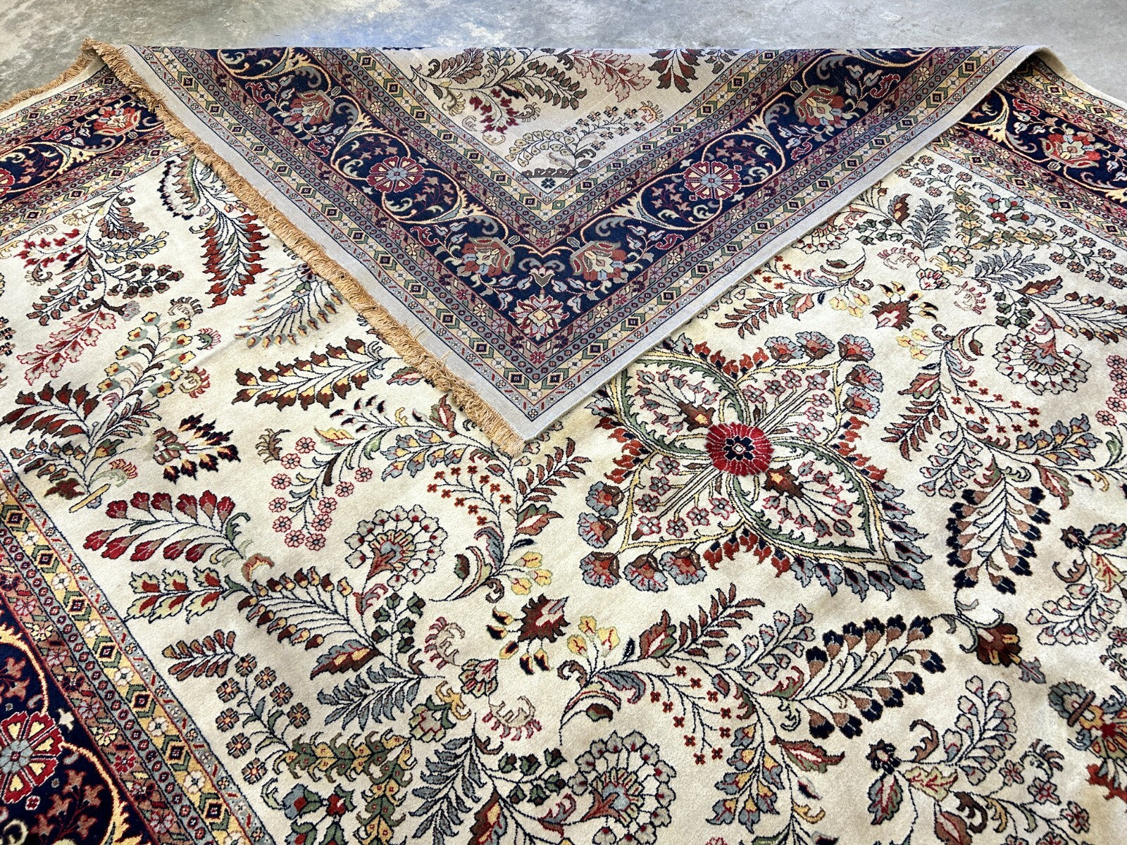 8'8"x11'8" Hand-Knotted 100% Lamb Wool Sarouke Design Carpet - Area Rug